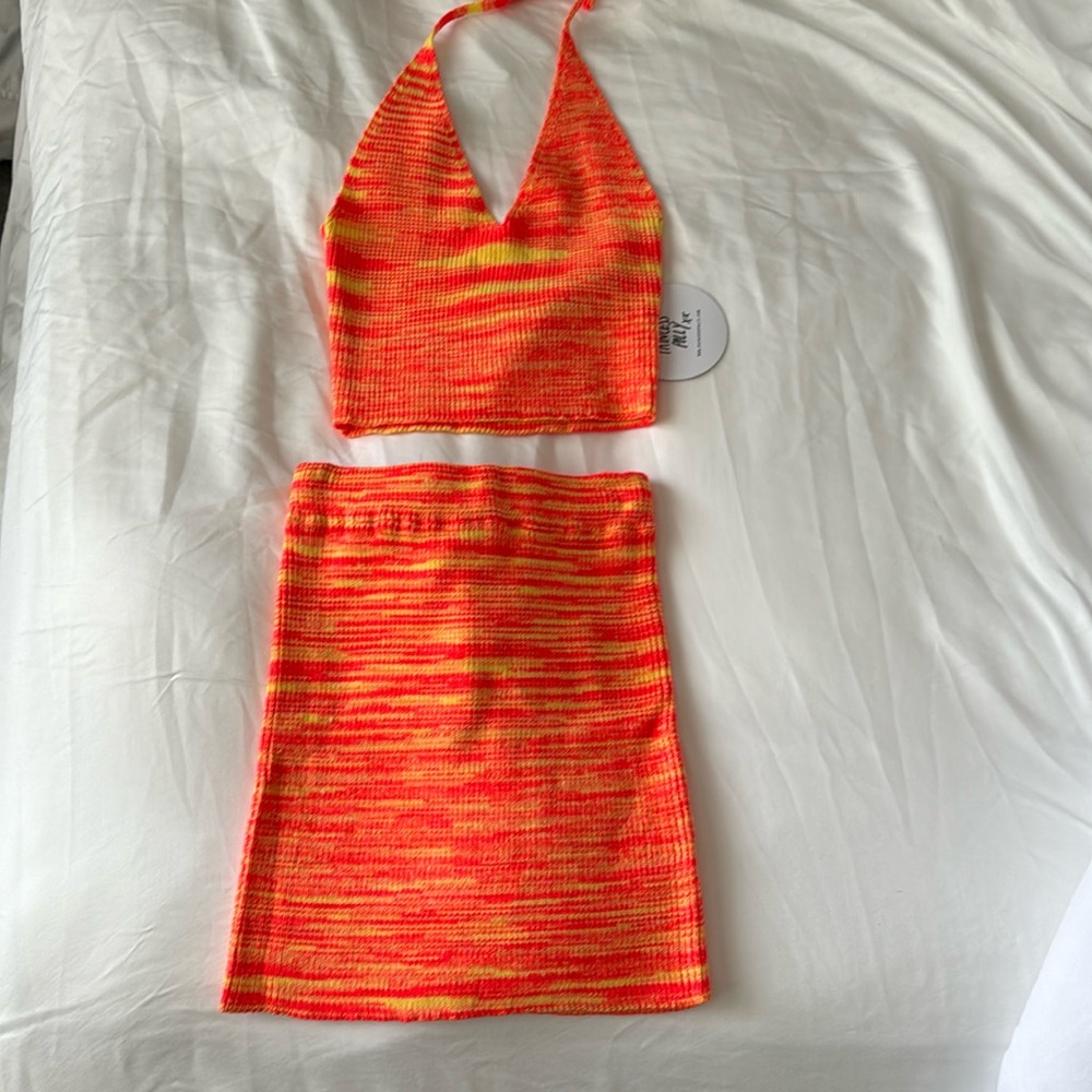 Crochet halter top and skirt